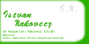 istvan makovecz business card